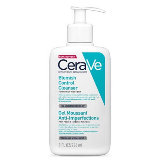 CeraVe Blemish Control Cleanser ينظف, fights acne, ويحافظ على البشرة